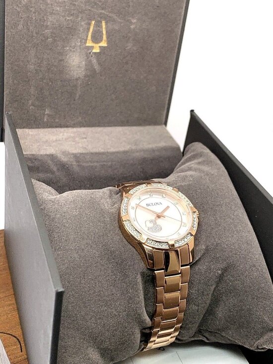 Bulova Womens Watch 98L303 Quartz Mother of Pearl Dial Rose Gold Stainless Steel main image 7